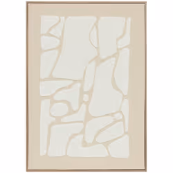 Toile 3d tissu beig ziad 50x70 - Atmosphera createur d'interieur. Couleur : Beige. Matière principale : Mdf - panneau de fibr ...