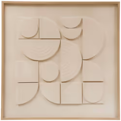 Toile 3d catalina 60x60 - Atmosphera createur d'interieur. Couleur : Blanc. Matière principale : Mdf - panneau de fibres de b ...