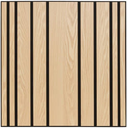 Panneau décoratif mural Colva beige fond noir 60x60cm Atmosphera créateur d'intérieur