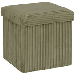 Atmosphera - Pouf pliant Arum vert Kaki 38x38cm créateur d'intérieur