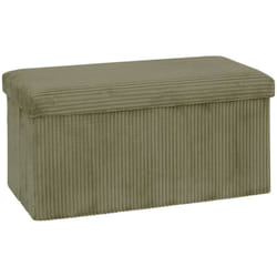 Atmosphera - pouf pli dble cotl arum kaki créateur d'intérieur