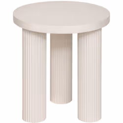 Table café tella crème - Atmosphera createur d'interieur. Couleur : Ivoire. Matière principale : Mdf_e1. Longueur : 40.00 cm. ...