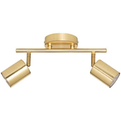 Atmosphera - Plafonnier 2 appliques en métal Vico doré L25,5cm créateur d'intérieur