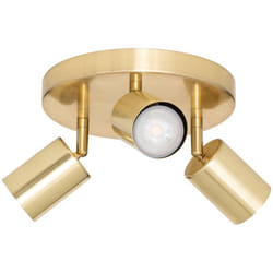 Atmosphera - Plafonnier 3 appliques Vico en métal doré D20cm créateur d'intérieur