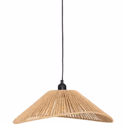 Susp corde myha nat l43 box - Atmosphera createur d'interieur. Couleur : Beige. Matière principale : Acier. Longueur : 43.00  ...
