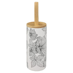 Atmosphera Brosse WC Blackflora - Noir et Blanc