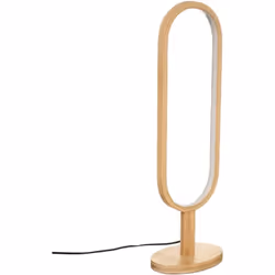 Lampe à poser en bambou. L 18 x P 12 x H 56,5 cm. Ampoule incluse : oui 60 led, Puissance max : 3W, Longueur câble : +/- 182  ...