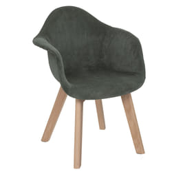 Chaise "Lena" accoudoir vert kaki