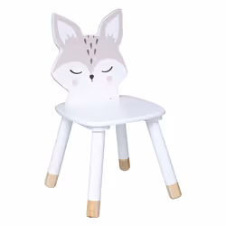 Cette chaise pour enfant est jolie et adaptée à eux. Avec la tête de renard dessinée dessinée sur le dossier, cette chaise s' ...