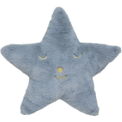 Atmosphera - Coussin étoile imitation fourrure Bleu 39x39 cm