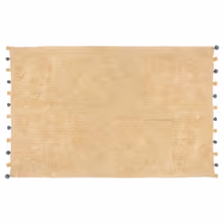Le tapis suédois rectangulaire pour enfants Atmosphera est fabriqué dans un coton doux et présente un style scandinave en bei ...