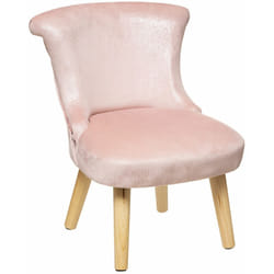 Atmosphera - Fauteuil enfant velours rose créateur d'intérieur