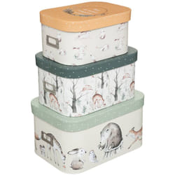 Atmosphera - Set de 3 boîtes de rangement enfant L28 32 37cm créateur d'intérieur