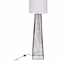 Lampadaire droit "Tropique" H 147 cm noir Le lampadaire "Tropiques" d'Atmosphera est la quintessence du style déstructuré. Si ...