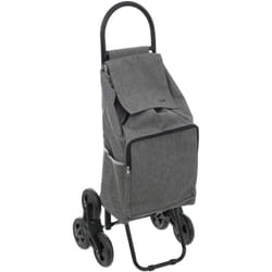 Five - Chariot de courses à 6 roues avec poche isotherme - 51L - Gris - h 99 x l 43 x p 36 cm - Livraison gratuite