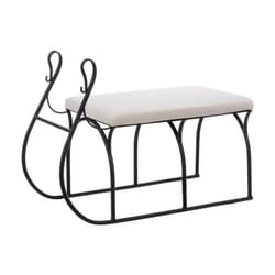 Banc Design - PARIS PRIX - Luge - 80cm - Noir & Blanc - Métal - Confortable