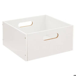 Boîte de Rangement - FIVE - 31 x 31 x 15 cm - Blanc - Bois MDF
