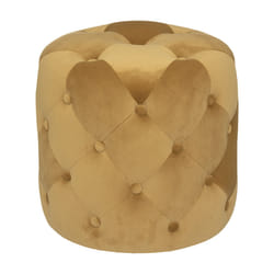 Pouf "Adriana" ocre en velours