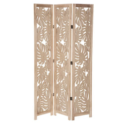 Paravent en feuilles de palmier naturelles beige
