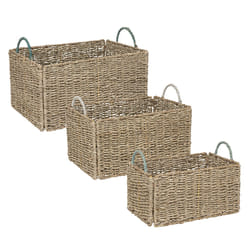 Caisse cagette "Palmier" x3 beige