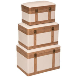 Atmosphera - Set de 3 malles Norah beige L39 44 51cm créateur d'intérieur