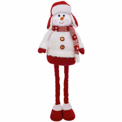 Déco de Noël Bonhomme de neige télescopique en habit rouge et blanc H maxi 78 cm - Feeric Christmas (-) Dimensions : L. 25 x ...