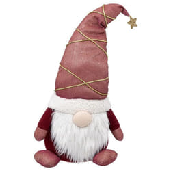 Statuette Déco Gnome Étoile 60cm Rose & Or
