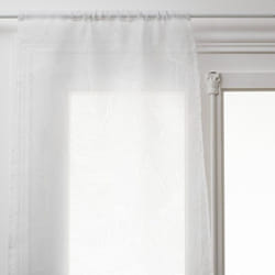 Atmosphera - Lot de 2 voilages Feuille blanc 60x90cm créateur d'intérieur