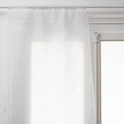 Atmosphera - Lot de 2 voilages Feuille blanc 60x120cm créateur d'intérieur