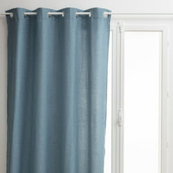 Rideau jacquard Tanis bleu canard 140x260 Atmosphera