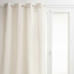 Atmosphera - Rideau texturé à 8 oeillets - Beige - l 260 x l 140 cm - Livraison gratuite