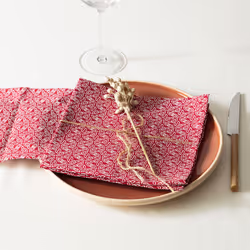 Lot de 4 Serviettes de Table  Olia  40x40cm Rouge
