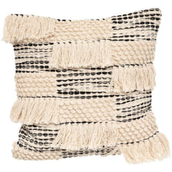 Atmosphera - Coussin motif relief noir et blanc 45x45cm créateur d'intérieur