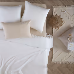 Housse de couette en lin blanc 240x220