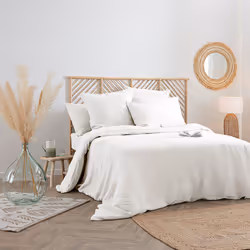 Taie d?oreiller 100 % blanc ivoire 50x70cm