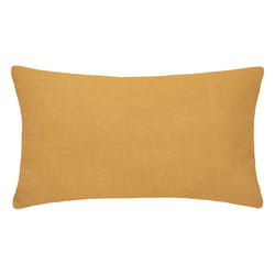 Taie d?oreiller 100 % lin jaune ocre 50x70