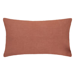 Taie d?oreiller 100 % lin orange terracotta 50x70