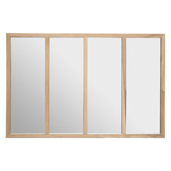 Miroir atelier "Mae" beige en bois 116x76cm