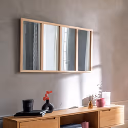 Miroir atelier "Mae" beige en bois 116x76cm