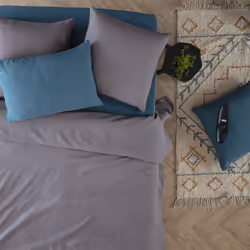 Housse de couette en lin gris ardoise 240x220