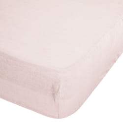 Drap housse 100 % lin B30 rose140x190