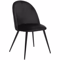 Description générale La chaise Slano de la marque Atmosphera allie confort et élégance grâce à son revêtement en velours noir ...