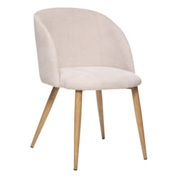 Atmosphera - Chaise Celeste velours côtelé beige créateur d'intérieur