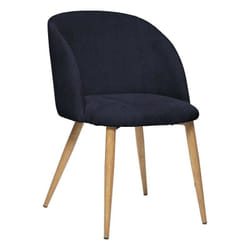 Chaise velours côtelé Céleste bleu Atmosphera