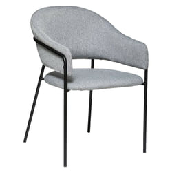 Fauteuil tissu gris Siron Atmosphera