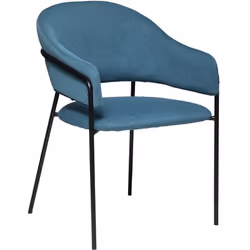 Offrez à votre salle à manger une touche de sophistication et de confort avec le Fauteuil à Dîner Siron Bleu Canard de la mar ...