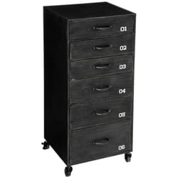 Atmosphera - Chiffonnier Sevin métal gris 6 tiroirs créateur d'intérieur
