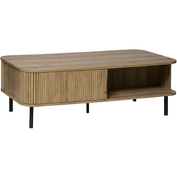 Table basse 2 portes Colva beige 120x60cm Atmosphera créateur d'intérieur