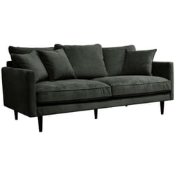 Canapé velours Candice 3 places vert kaki Atmosphera créateur d'intérieur