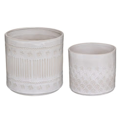 Set x2 Pot Céramique Reac Carm  Ivoire D25